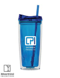 16 oz Glacier Acrylic Double Wall Tumbler Blue