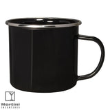 Black stainless steel log cabin Mug