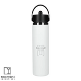24oz Bottle with Flex Straw Cap white