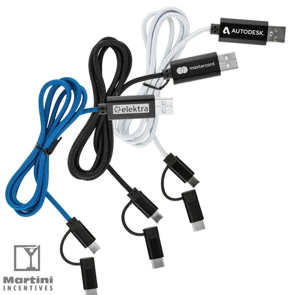 3-in-1 Braided Charging Cable CA1131