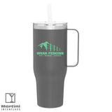 40 oz Double Wall Stainless Steel Thermal Mug Grey