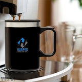 4oz Steel Camping Mug serving coffee