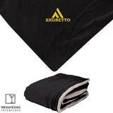 Brookline Micro Mink Sherpa Blanket Black