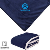 Brookline Micro Mink Sherpa Blanket  Blue