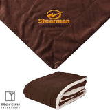 Brookline Micro Mink Sherpa Blanket  Brown