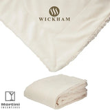 Brookline Micro Mink Sherpa Blanket White