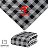 Brookline Micro Mink Sherpa Blanket Grey & Black