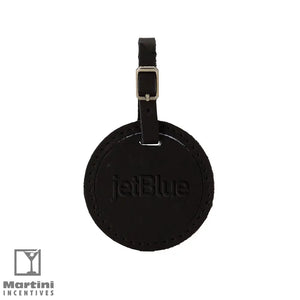 Culver Round Leather Luggage Tag