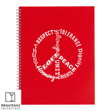 FSC Recycled 5-subject Notebook Red