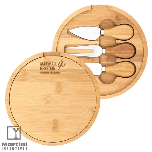 Harper Mini Bamboo Cheese Board Knife Set CHZBRD77