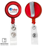 LORAIN VL 30" Cord Round Retractable Badge Reel and Badge Holder with Metal Slip Clip Attachment - RBR