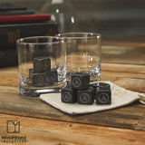 Moccasin Whiskey Stones in glasses