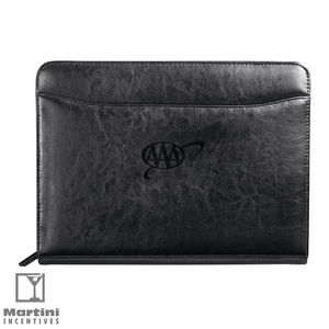 Renaissance Italian Style Leather Zippered Padfolio - 1000-10