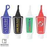 1 oz. 75% Bottle Antibacterial Hand Sanitizer Gel w/Silicone Keyring Clip SANIT25C